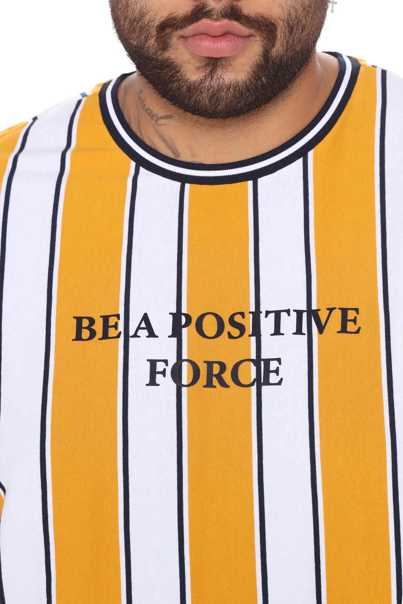 Be A Positive Force Short Sleeve Tee - Mustard/combo