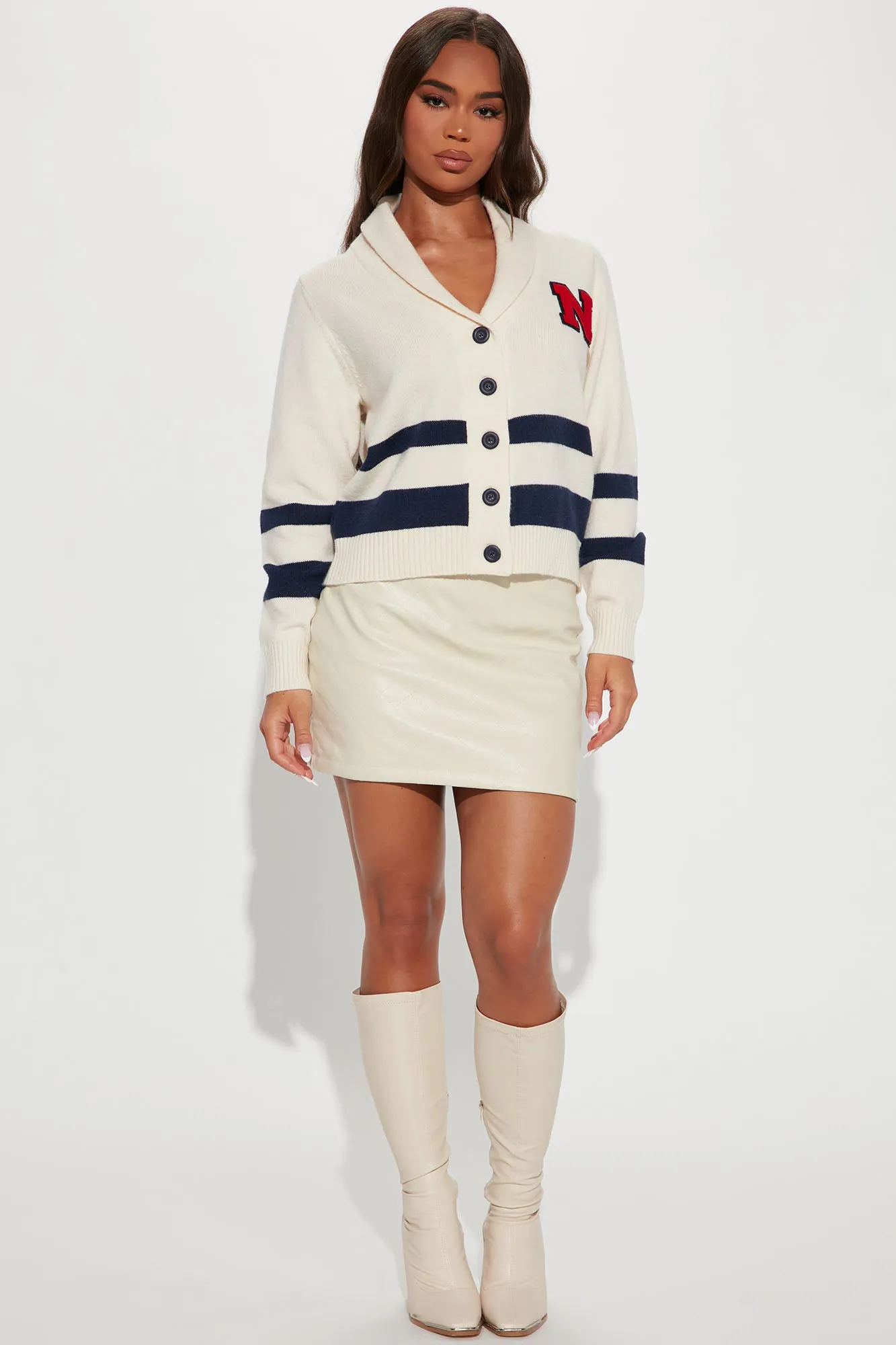 Behind The Bleachers Cardigan - Ivory