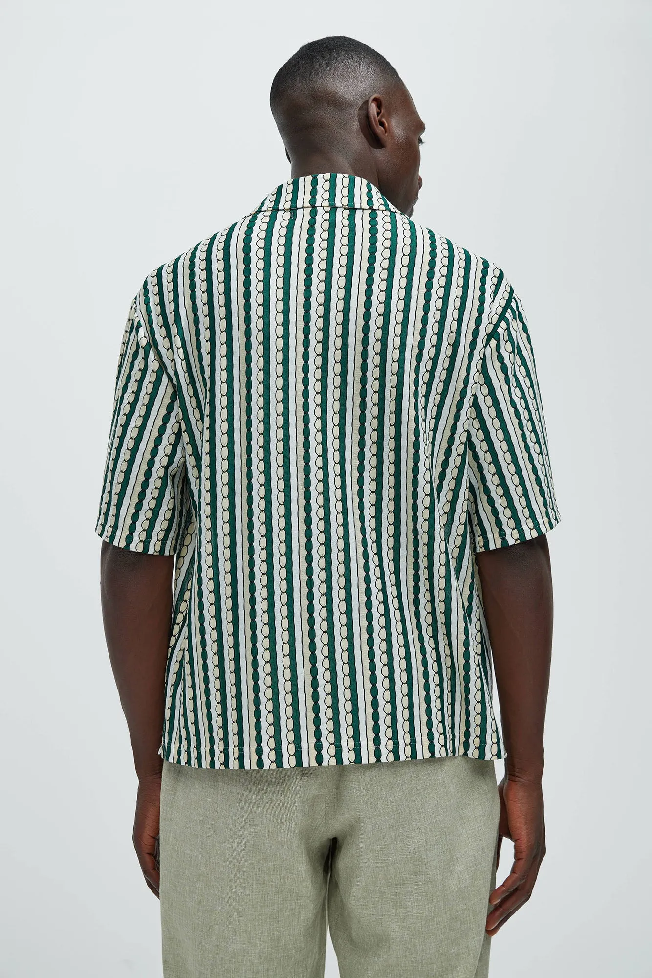 Belfort Jacquard Knit Shirt - Green