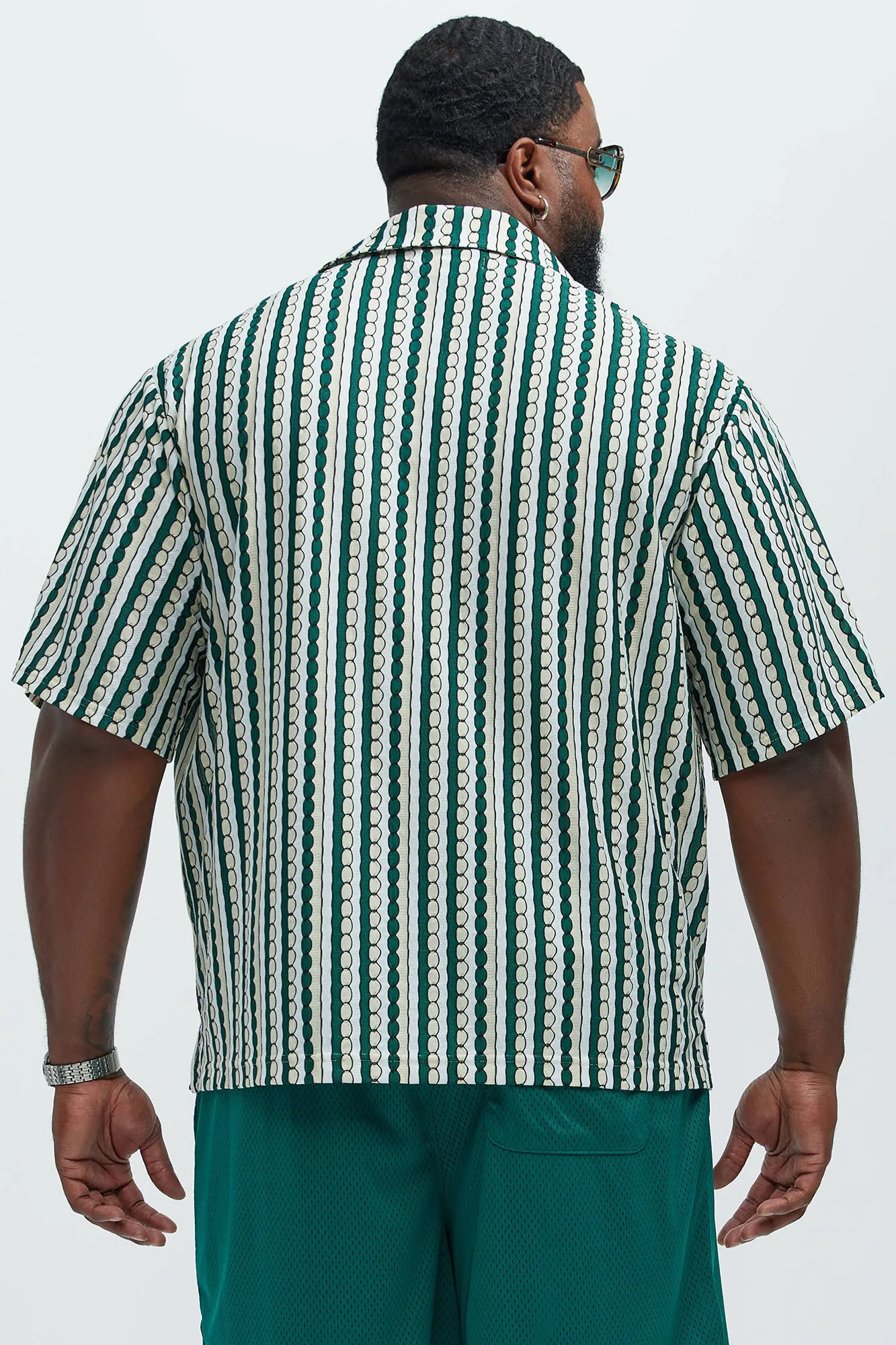 Belfort Jacquard Knit Shirt - Green