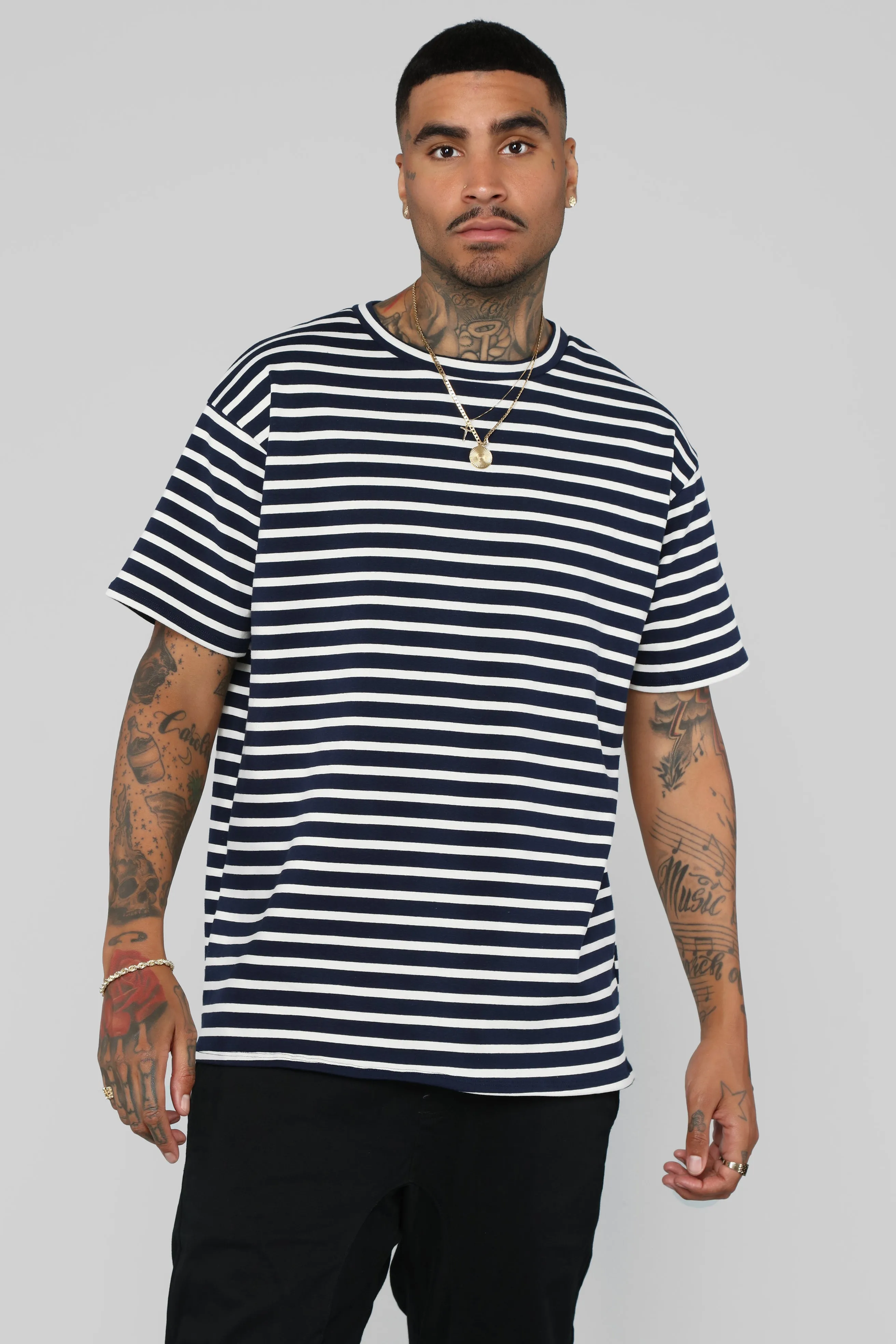 Berry Short Sleeve Oversize Tee - Blue