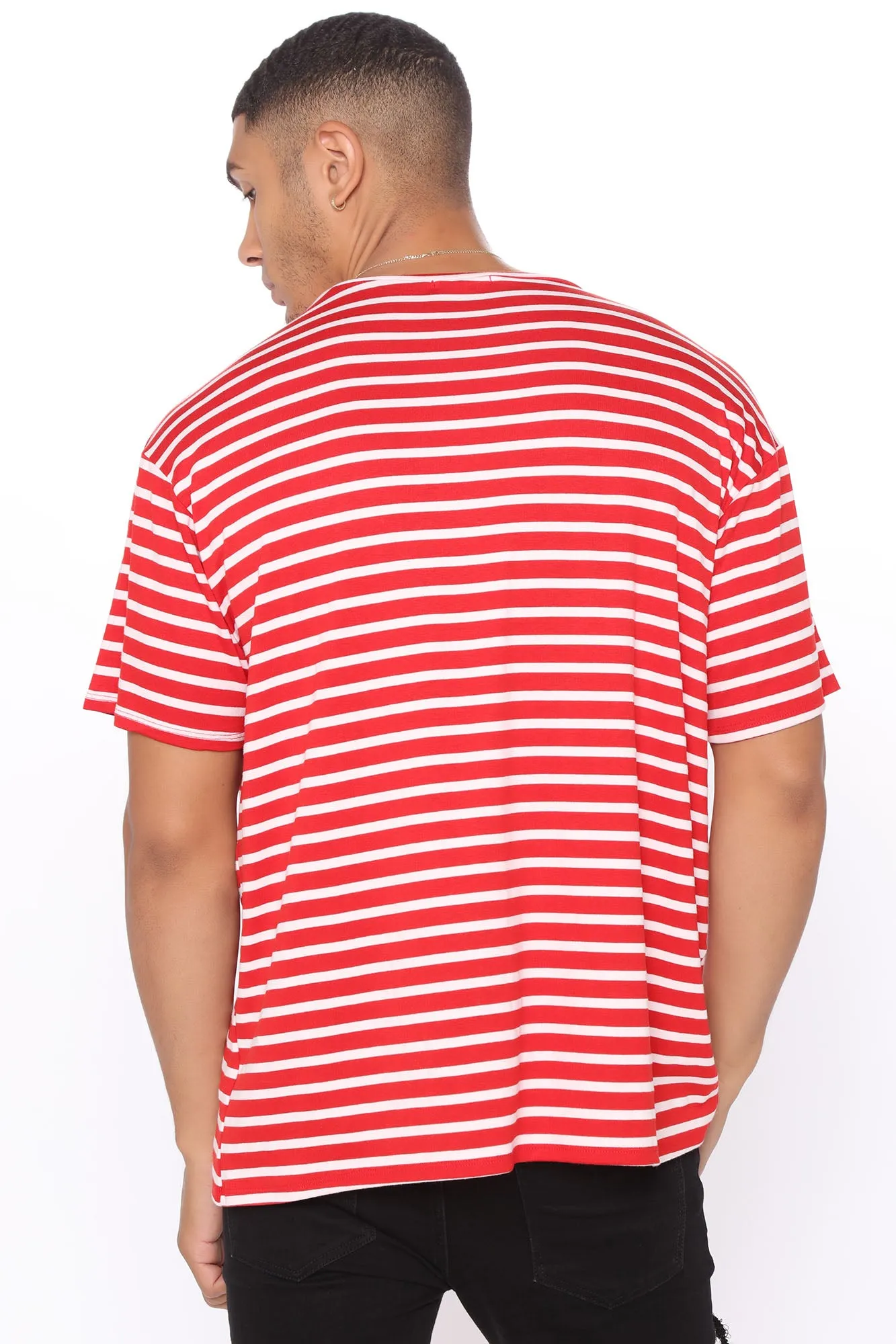 Berry Short Sleeve Oversize Tee - Red