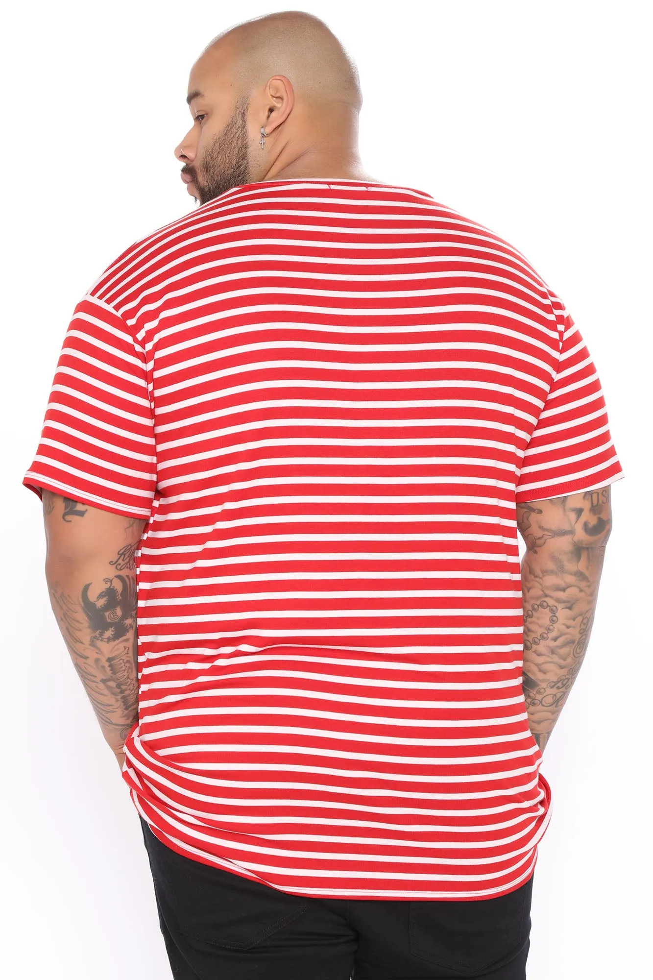 Berry Short Sleeve Oversize Tee - Red