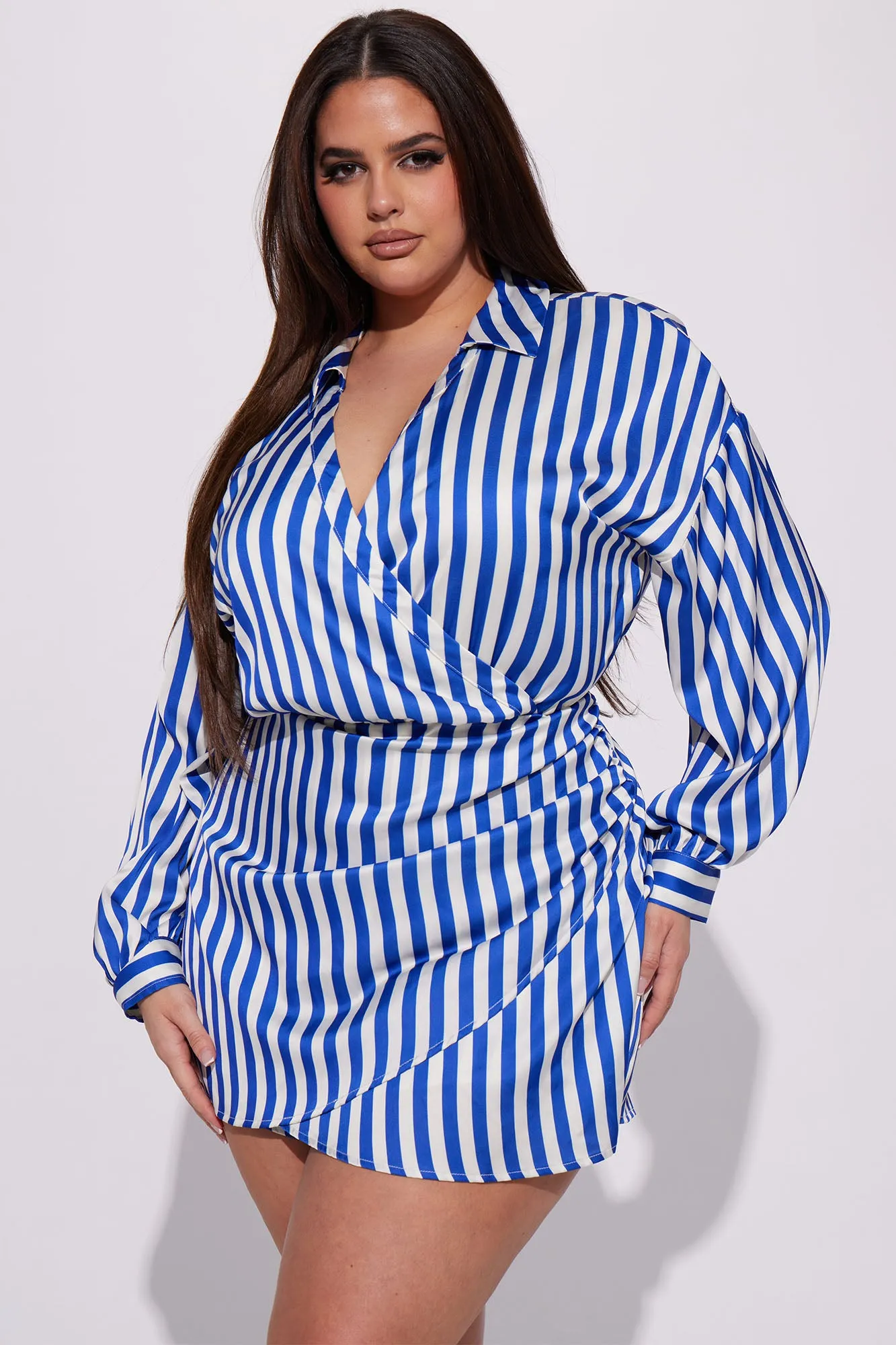 Bethany Striped Romper - Royal/combo