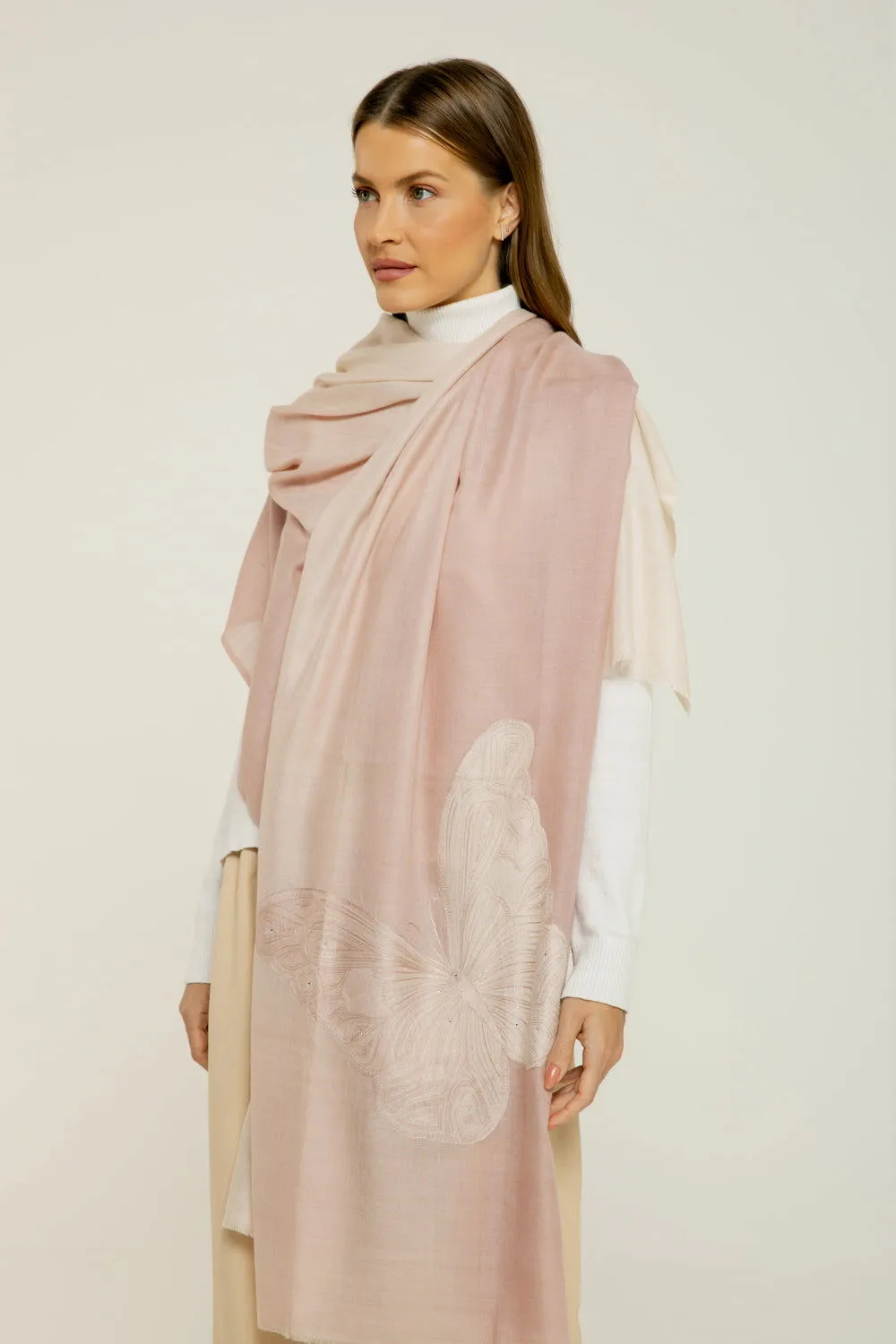 Cashmere Bordado butterfly nude