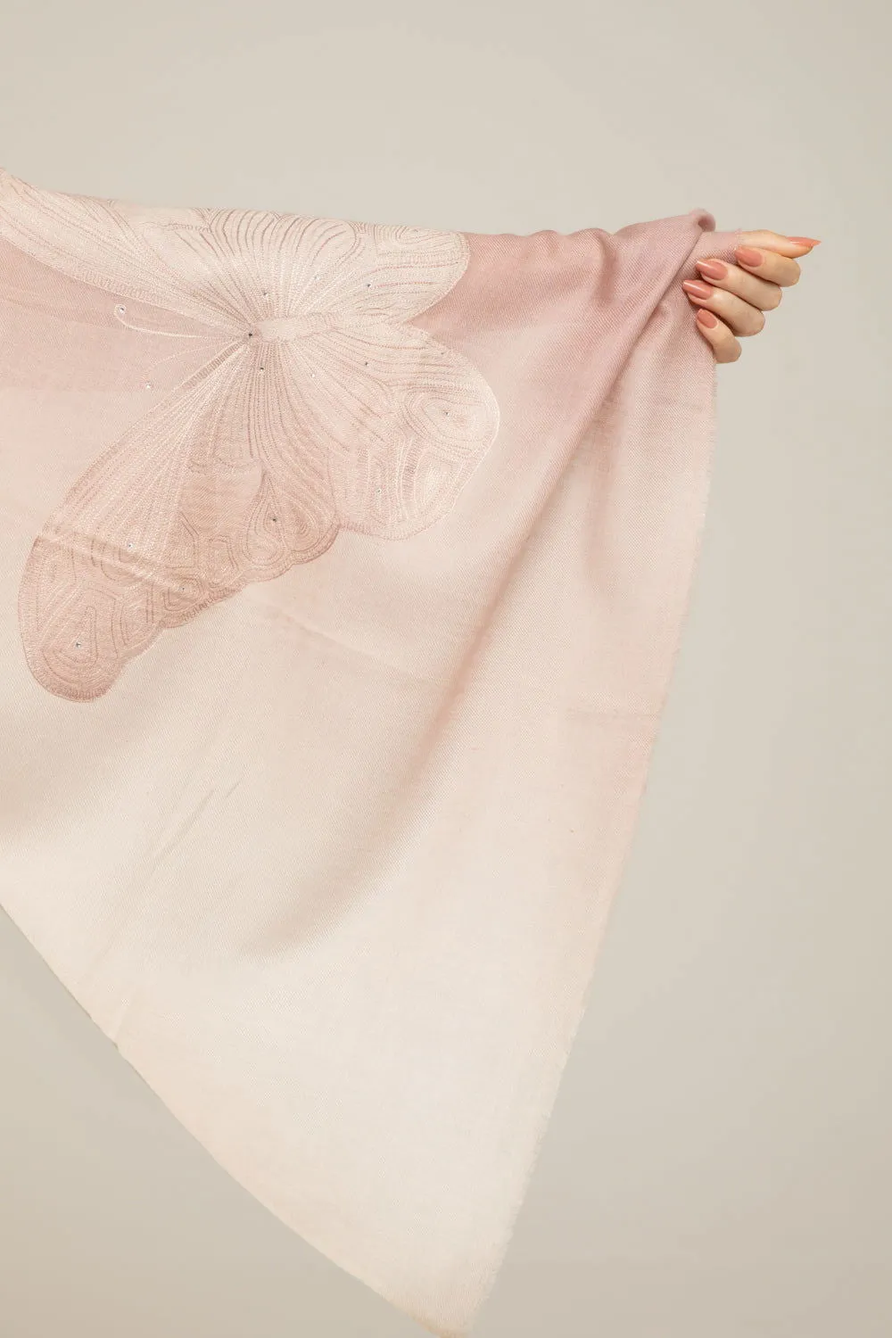 Cashmere Bordado butterfly nude