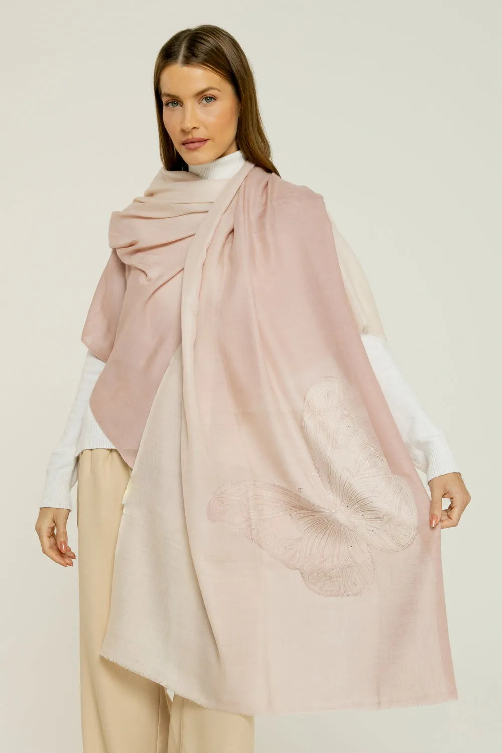 Cashmere Bordado butterfly nude