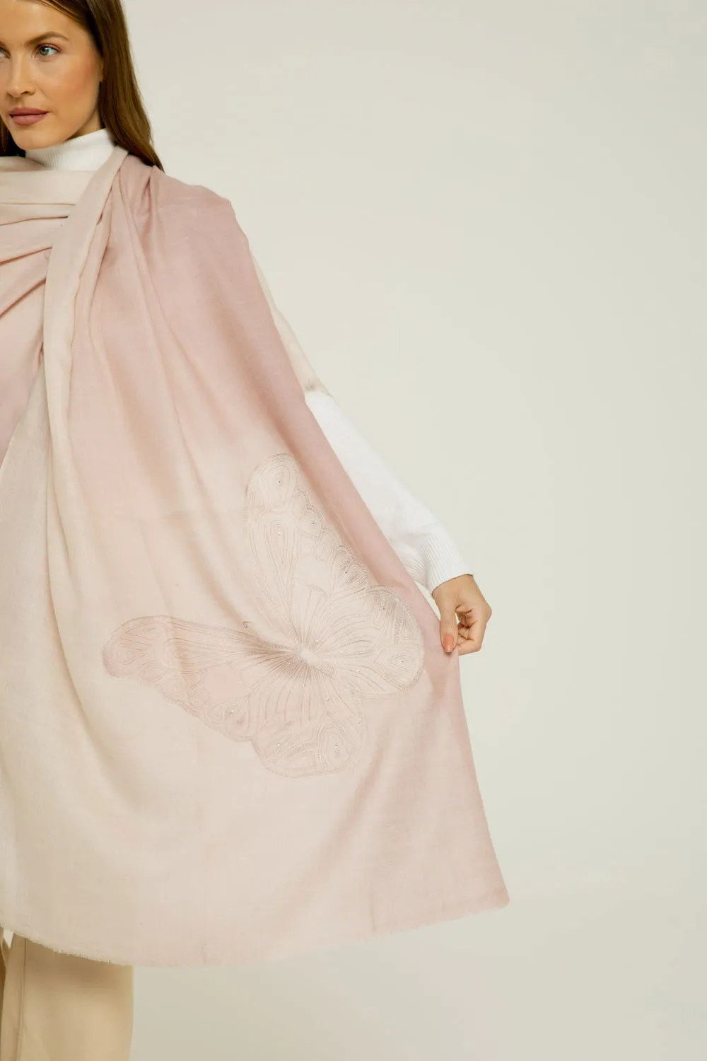 Cashmere Bordado butterfly nude