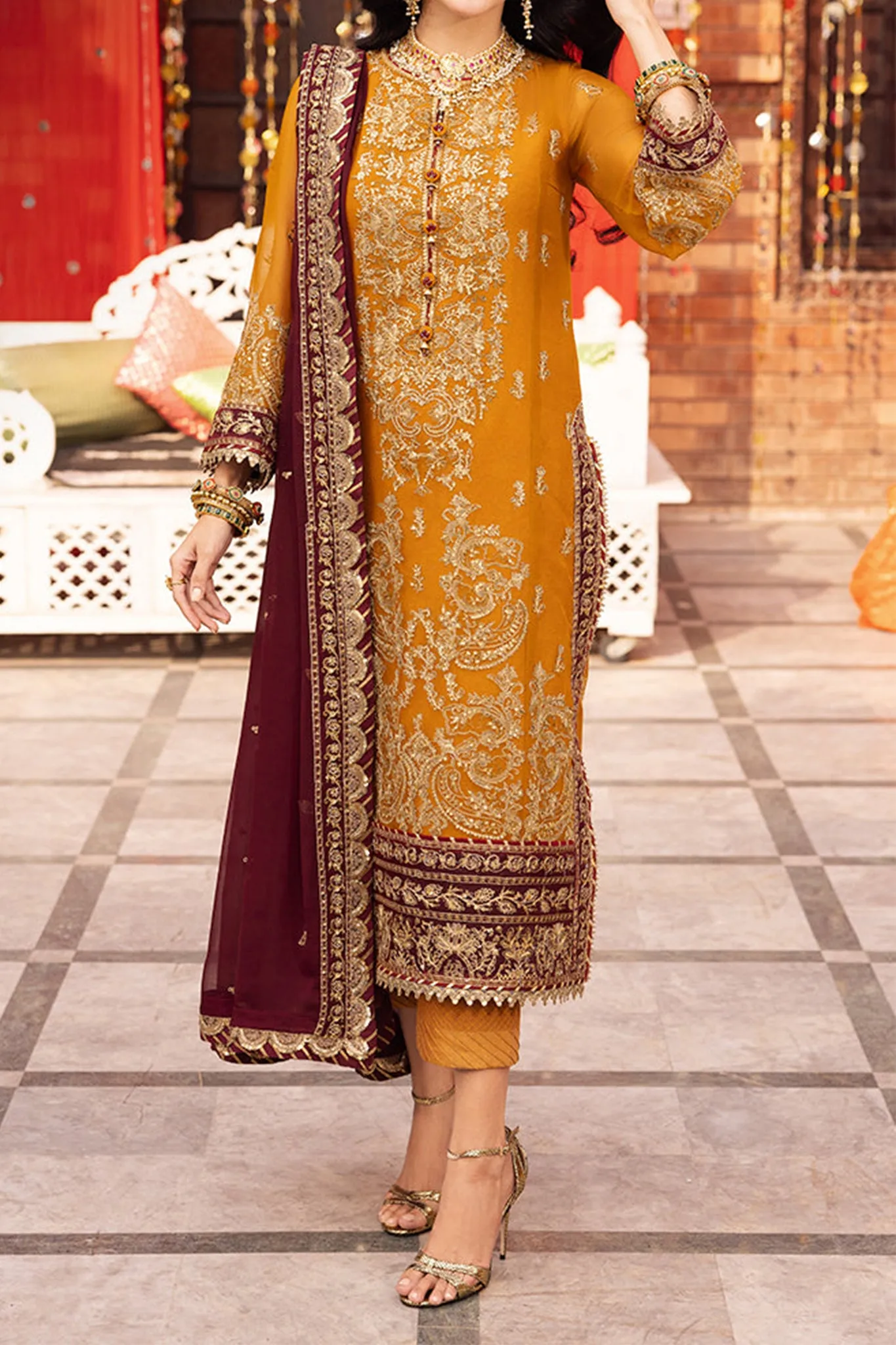 Chamak Damak By Asim Jofa Unstitched 3 Piece Luxury Formals Collection'2024-AJCD-30