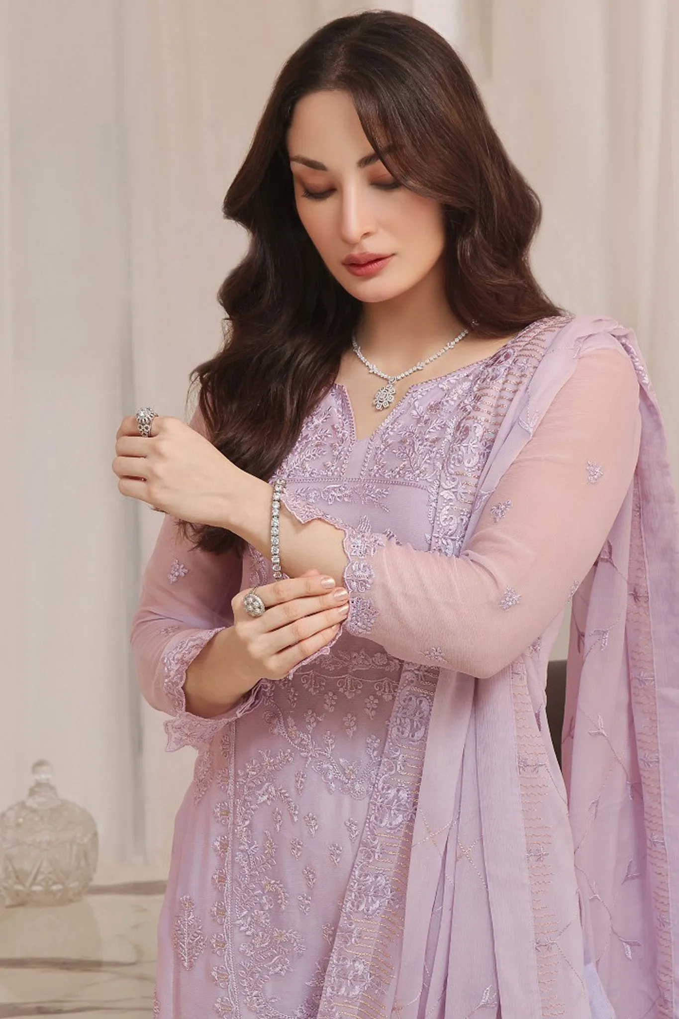 Inaya By Soghat Unstitched 3 Piece Luxury Chiffon Collection'2024-D-10