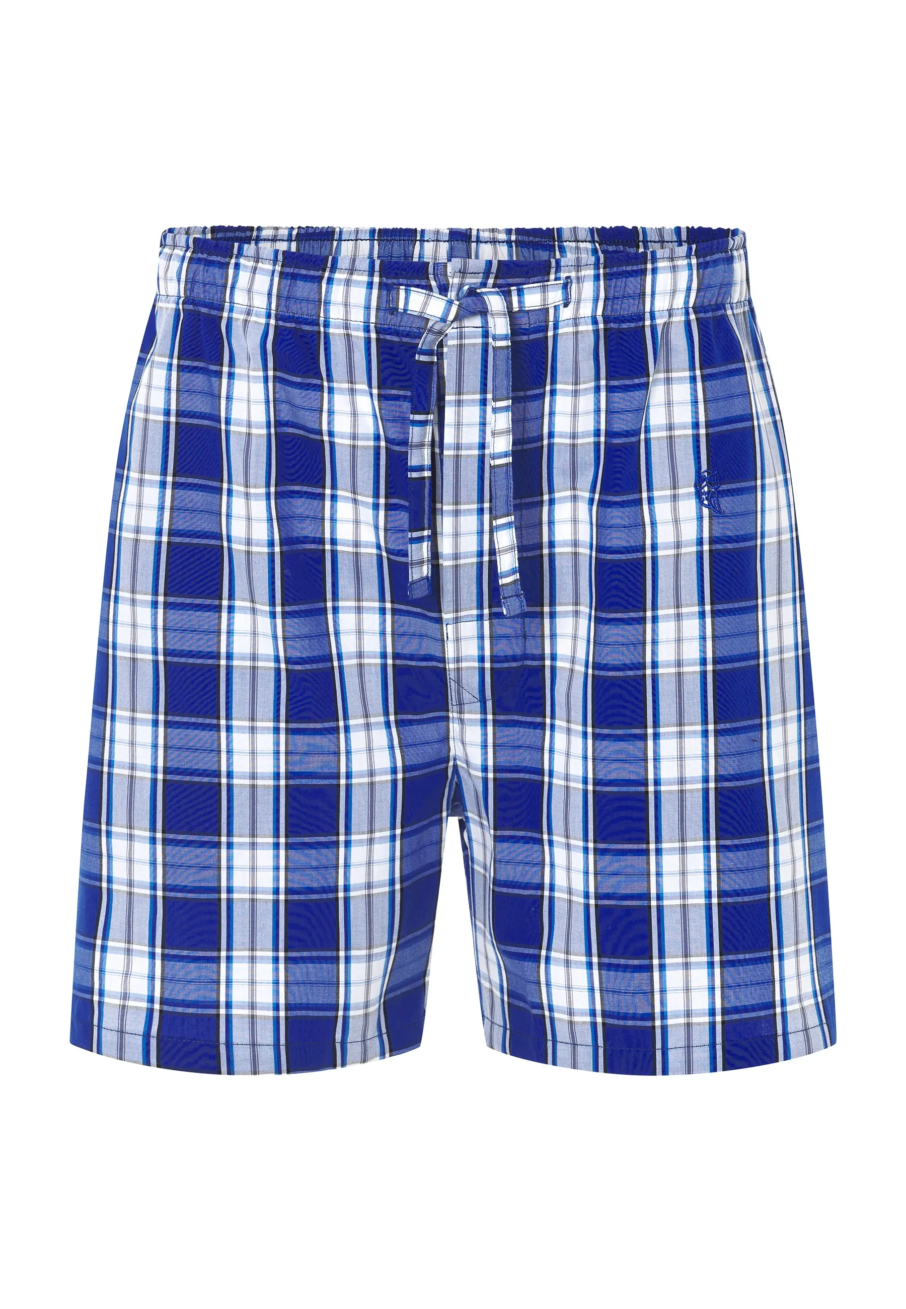 Pantalón Pijama Hombre Corto Algodón Popelín Cuadros - Azul 8500_37