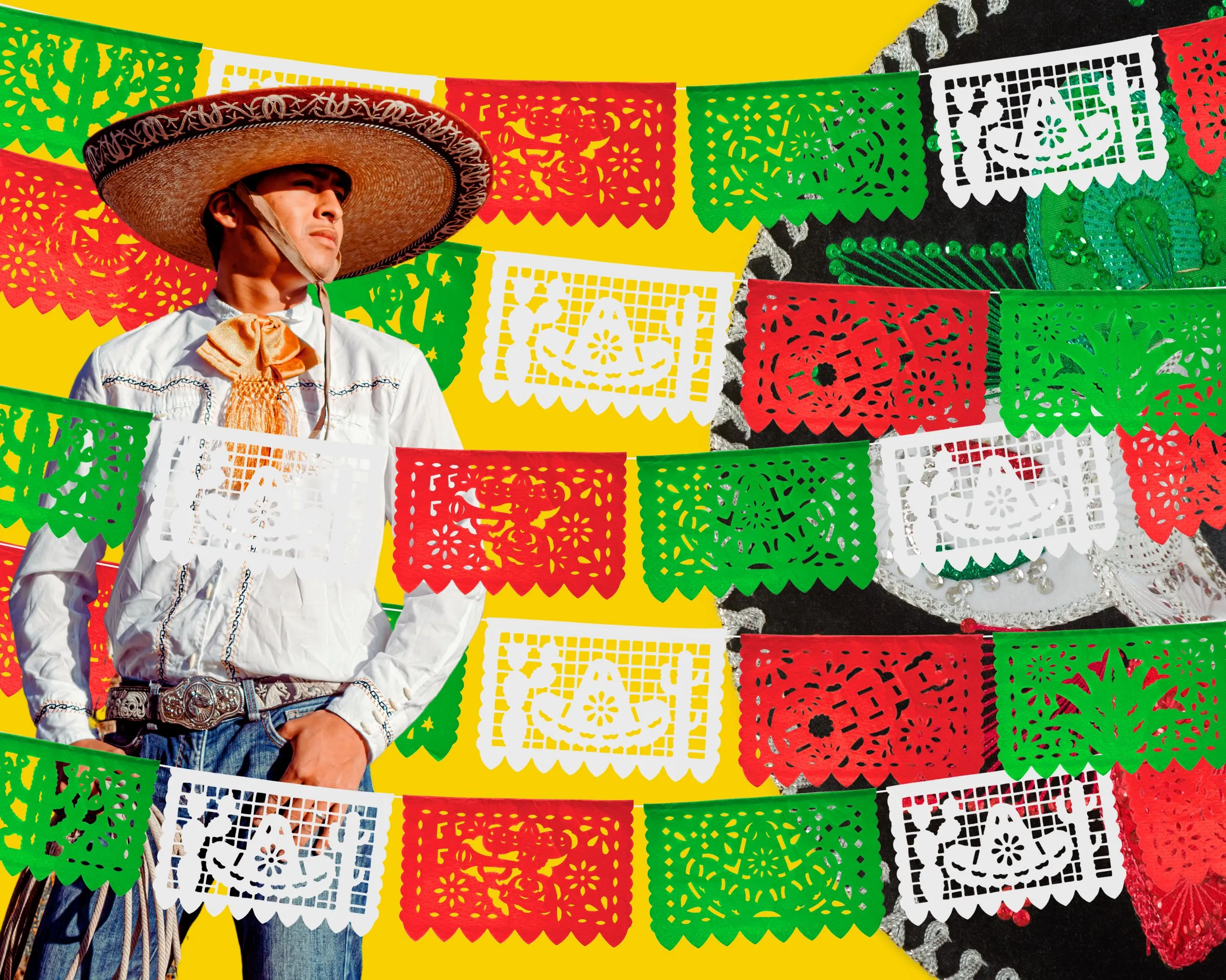 Papel Picado Mexican Independence Day Papel Picado Banner (5 Pack)