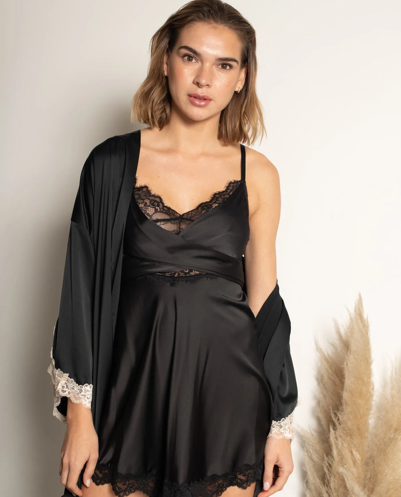 PIJAMA CAMISOLA ALINA NEGRO