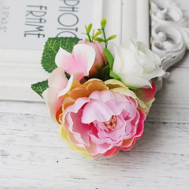 Rose Bridal Flower Hair Clip Wedding Decoration Hair Accessory