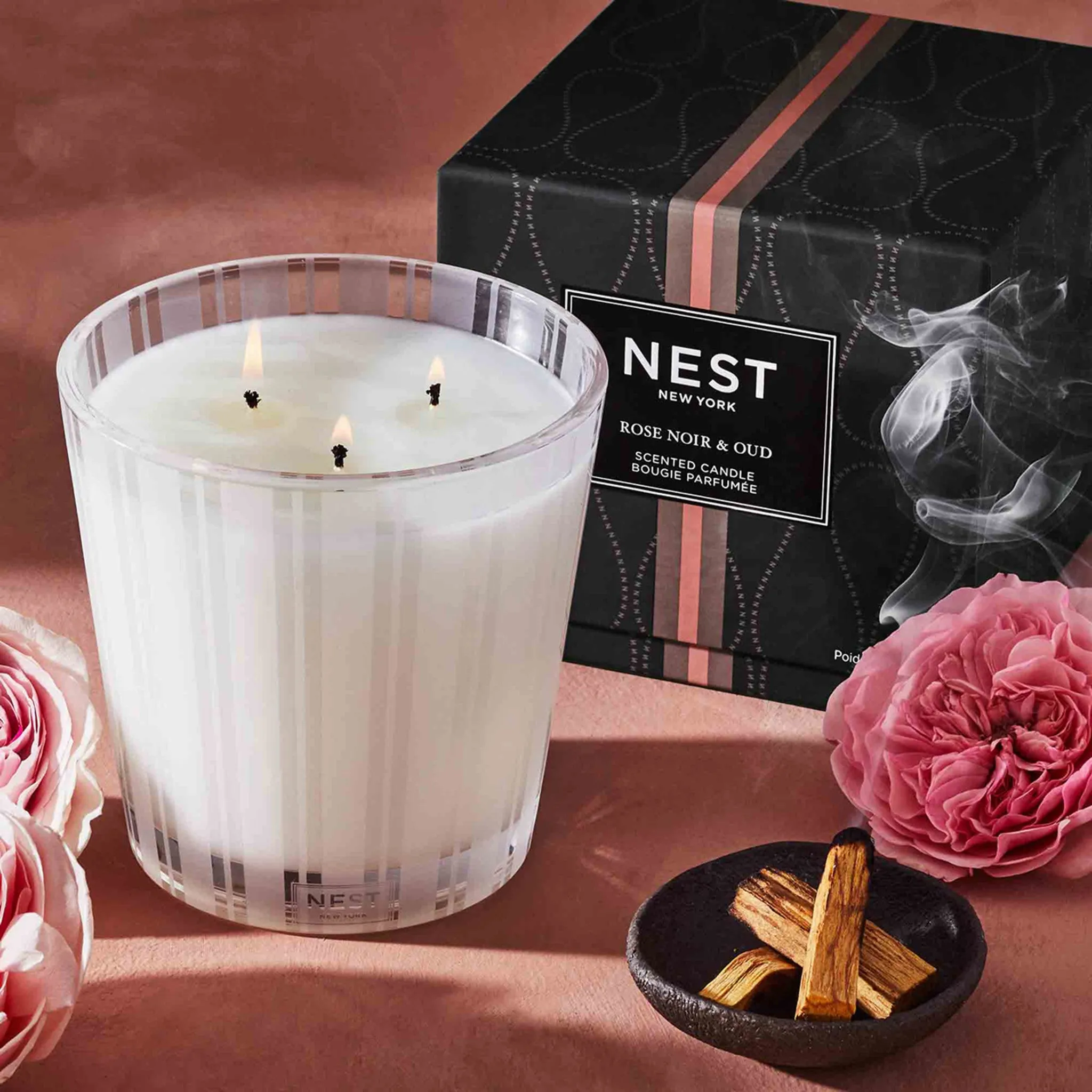 Rose Noir and Oud Candle