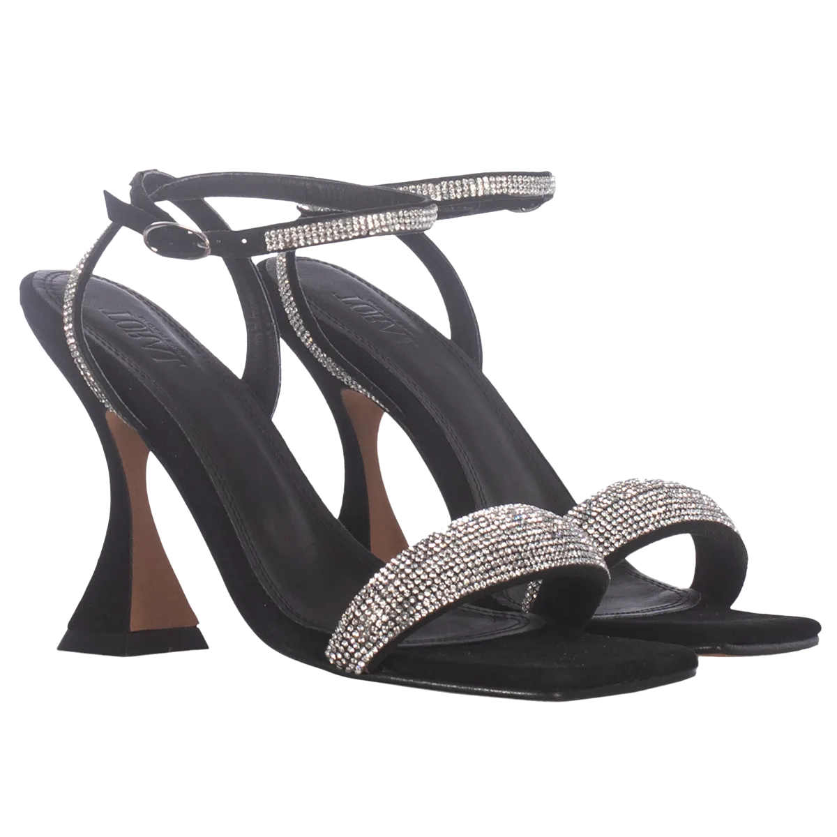 Silvi Black Sandals With Strass