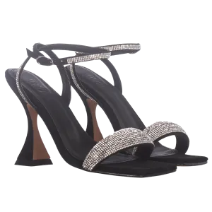 Silvi Black Sandals With Strass